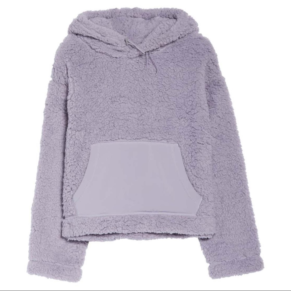 Zella Nordstrom Cassie Shearling Sherpa Hoodie - Picture 3 of 7